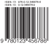 ISBN 13 Dual {Helvetica} barcode